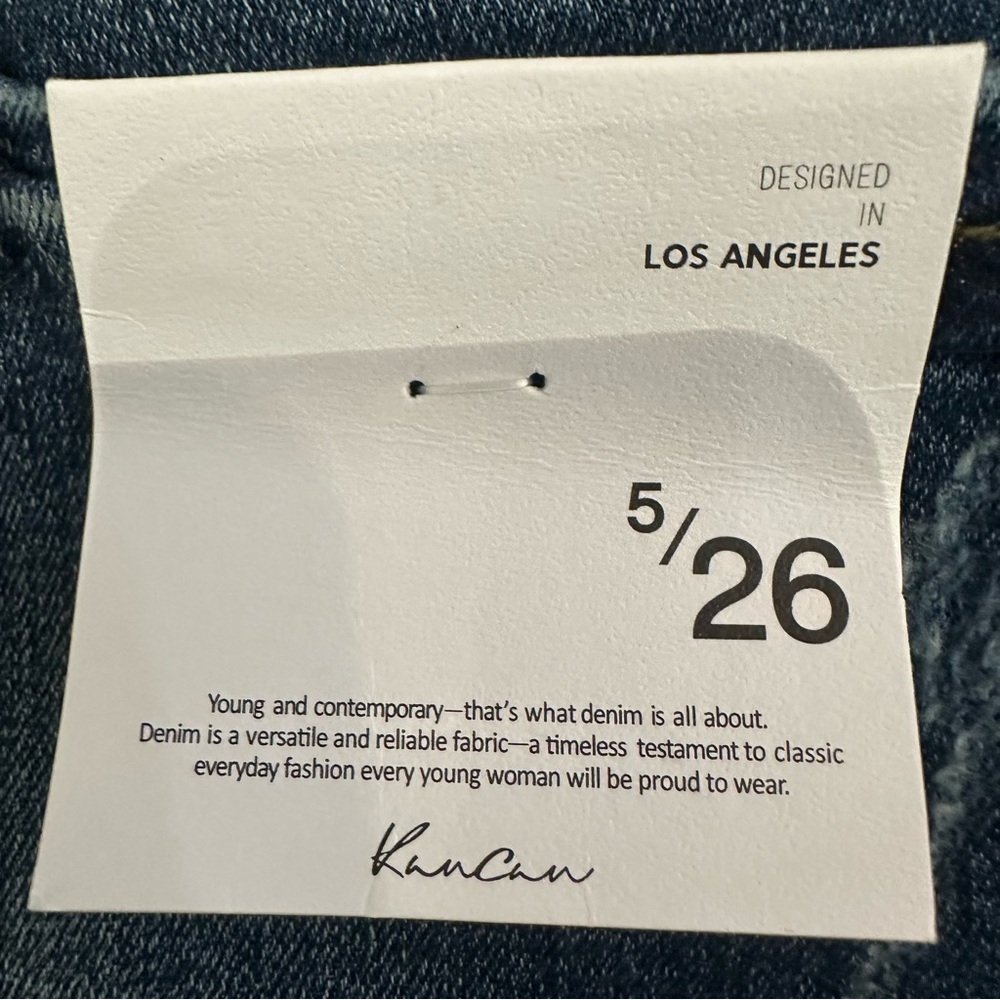 KanCan Dark Blue Distressed Ankle Jeans - Picture 5 of 6